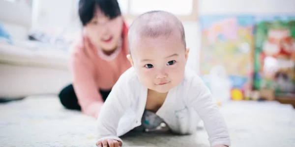 Asian woman and baby