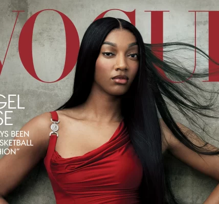 Angel Reese on the Vogue magazine cover.