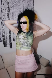 Charli XCX in y2k clothes