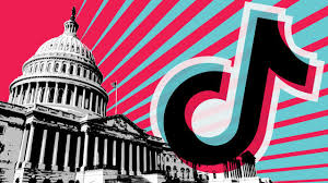 TikTok logo next to the Capitol in Washington D.C.